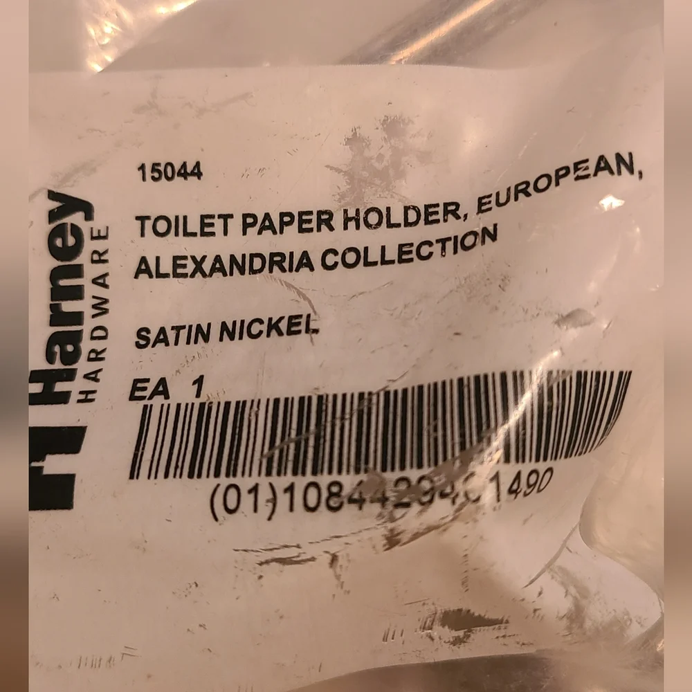 Harney Hardware Alexandria European Toilet Paper Holder Satin Nickel 15044